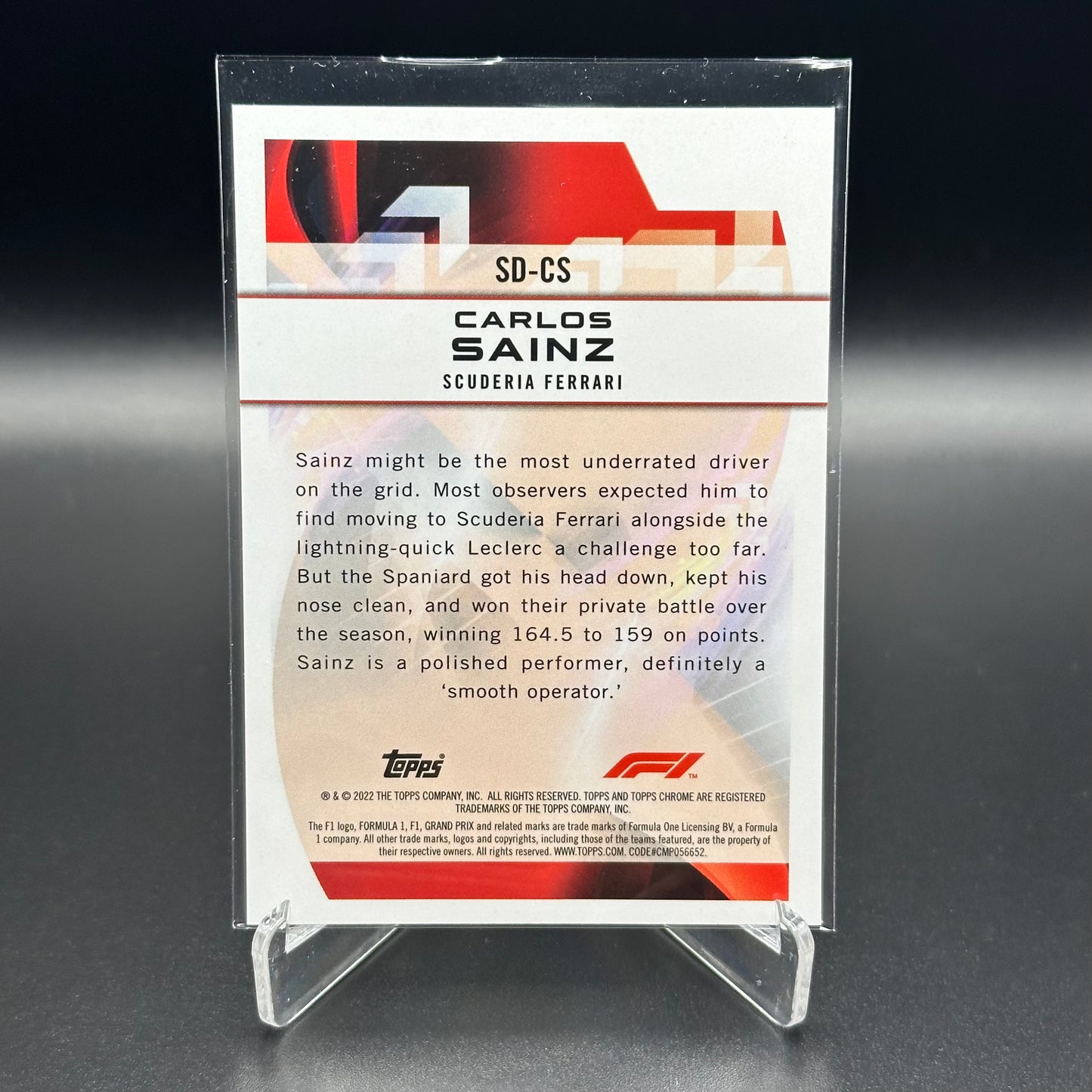 2022 Topps Chrome Formula 1 CARLOS SAINZ #SD-CS Speed Demons