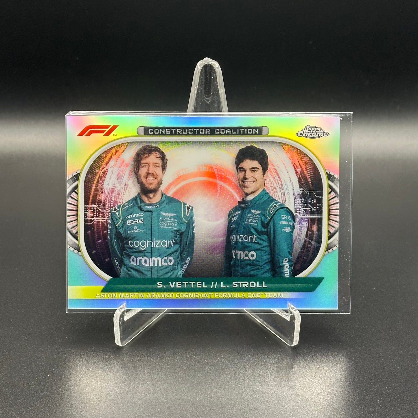 2022 Topps Chrome Formula 1 SEBASTIAN VETTEL / LANCE STROLL #CC-AM Constructor Coalition