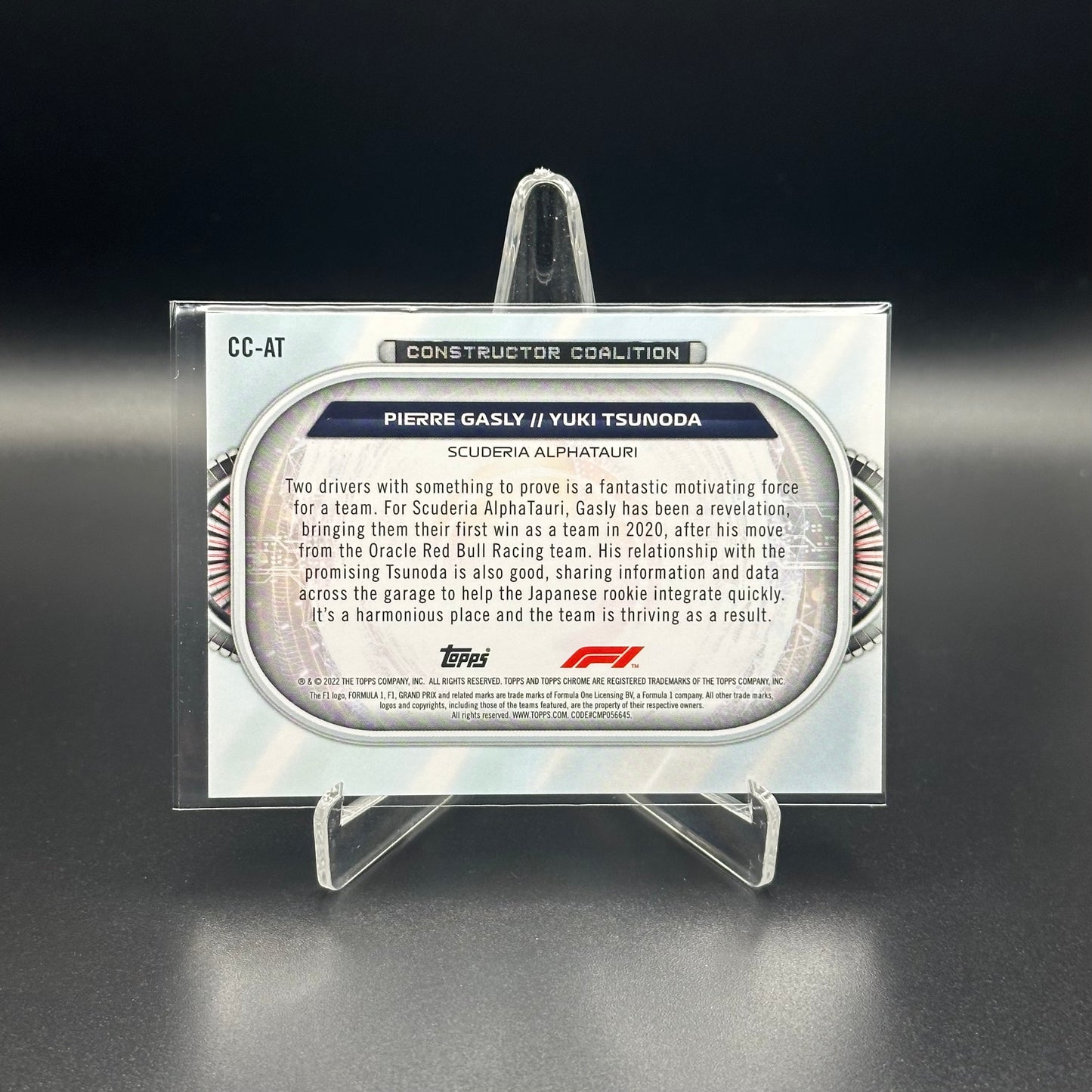 2022 Topps Chrome Formula 1 PIERRE GASLY / YUKI TSUNODA #CC-AT Constructor Coalition