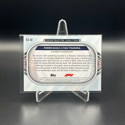 2022 Topps Chrome Formula 1 PIERRE GASLY / YUKI TSUNODA #CC-AT Constructor Coalition