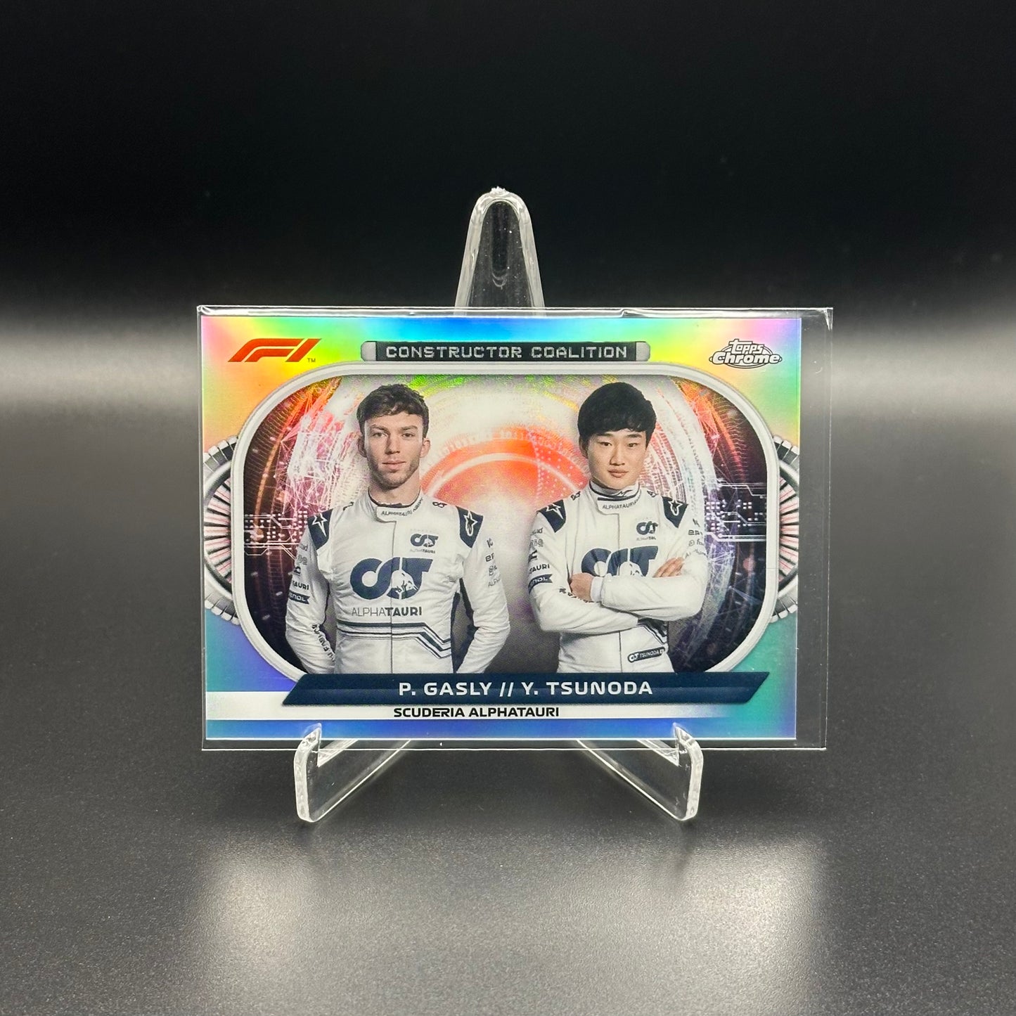 2022 Topps Chrome Formula 1 PIERRE GASLY / YUKI TSUNODA #CC-AT Constructor Coalition