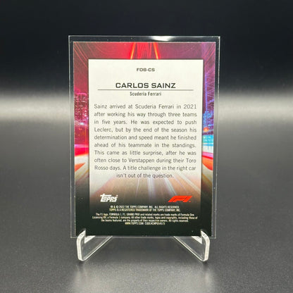 2022 Topps Formula 1 CARLOS SAINZ #FOB-CS Flash of Brillance