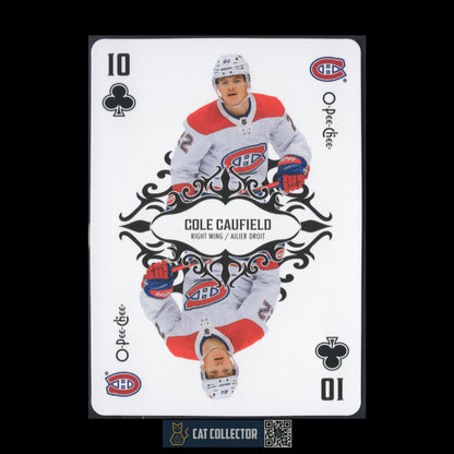 2023-24 O-Pee-Chee Hockey COLE CAUFIELD #10-CLUBS Playing Cards