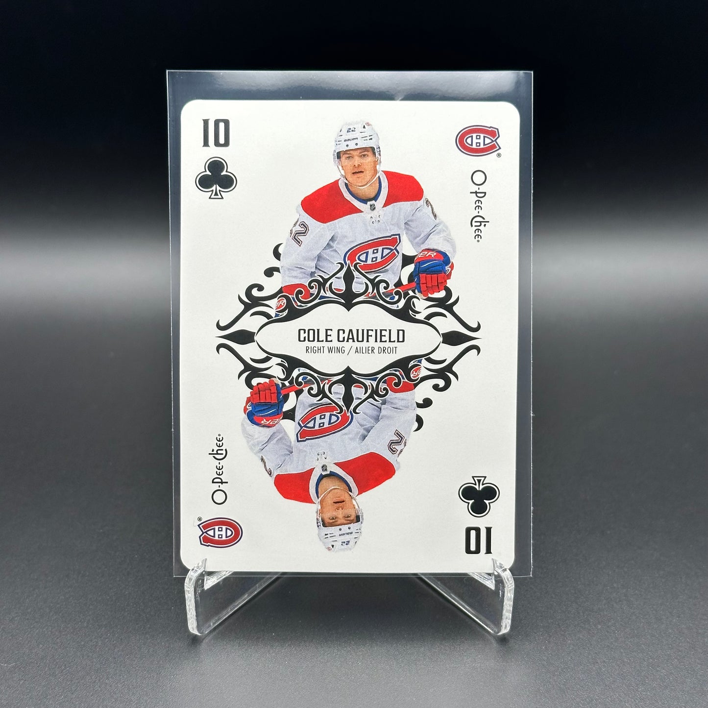 2023-24 O-Pee-Chee Hockey COLE CAUFIELD #10-CLUBS Playing Cards
