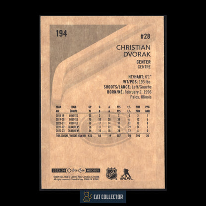 2023-24 O-Pee-Chee Hockey CHRISTIAN DVORAK #194 Retro