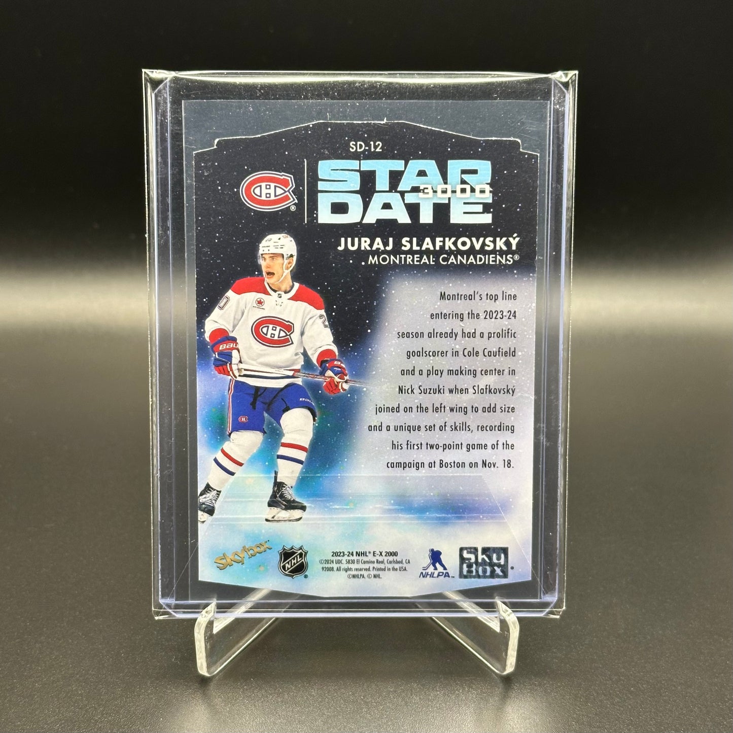 2023-24 SkyBox E-X 2000 JURAJ SLAFKOVSKY #SD-12 Star Date 3000