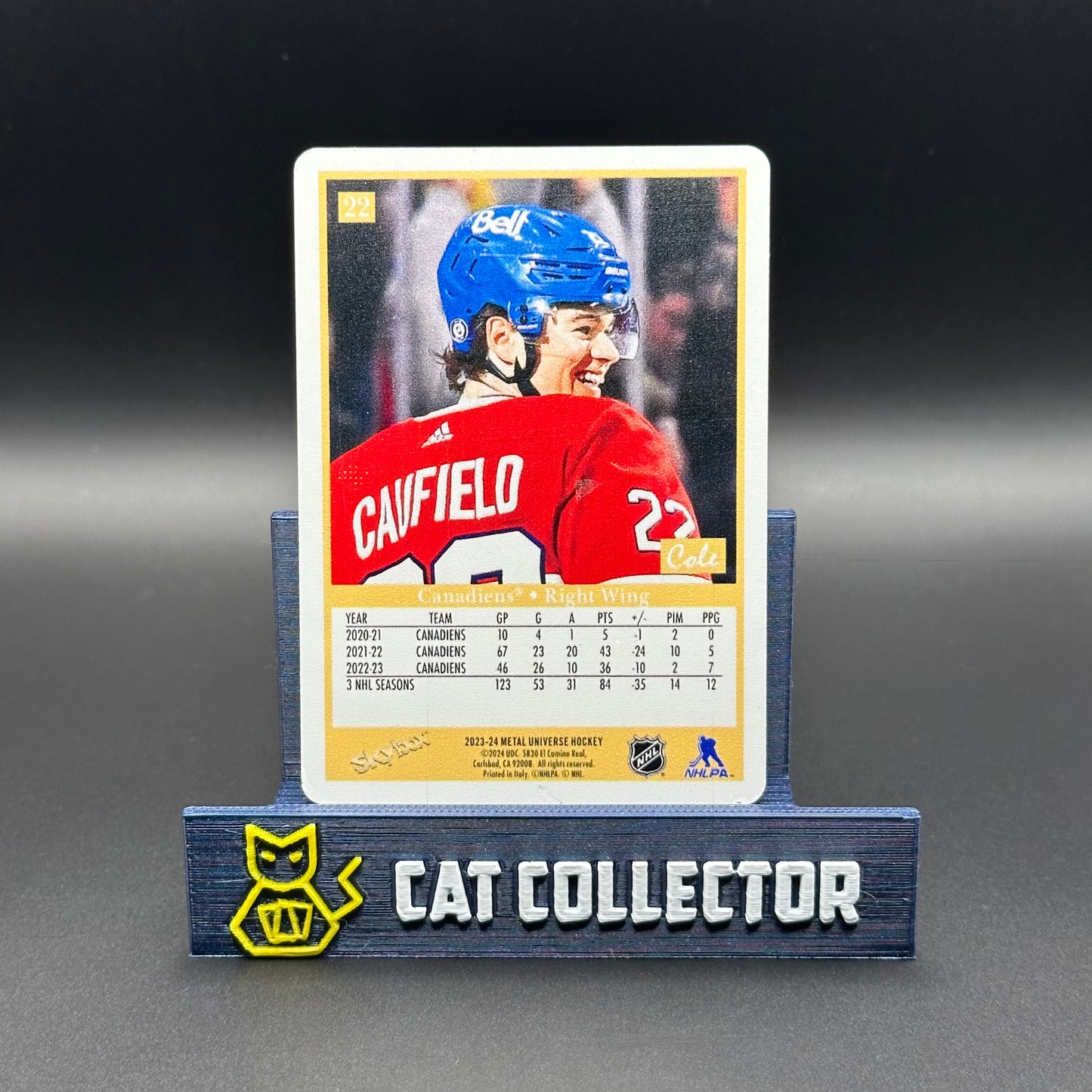 2023-24 SkyBox Metal Universe COLE CAUFIELD #22 1990 Skybox Metal Retros