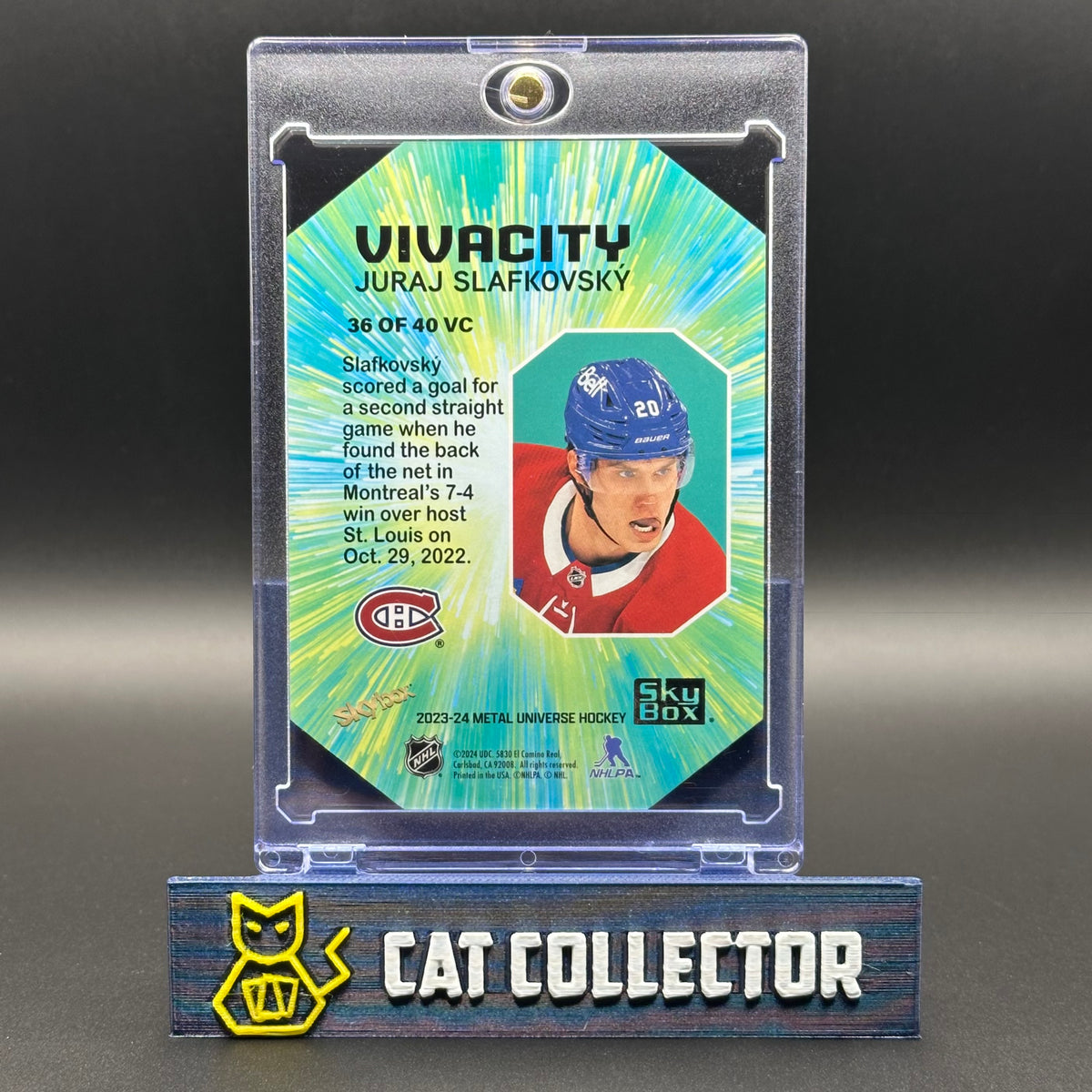 2023-24 SkyBox Metal Universe JURAJ SLAFKOVSKY #36 of 40 VC Vivacity SP