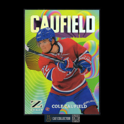 2023-24 SkyBox Metal Universe COLE CAUFIELD #3 of 50 Z-Force Super Rave /50