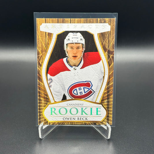 2023-24 Upper Deck Artifacts OWEN BECK #198 Leather Variant Rookie RC