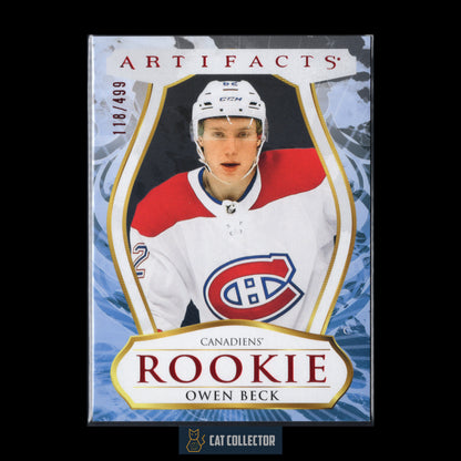 2023-24 Upper Deck Artifacts OWEN BECK #198 Ruby Rookie RC /499
