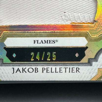 2023-24 UD Black Diamond JACOB PELLETIER #BDB-PE Pure Black Premium Relics /25 Patch 2 colors