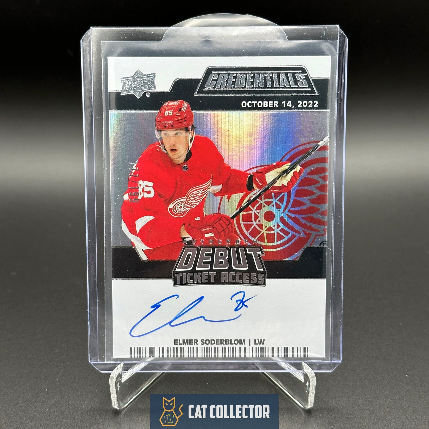 2022-23 UD Credentials ELMER SODERSTROM #DTAA-ES Debut Ticket Access RC /199 Auto