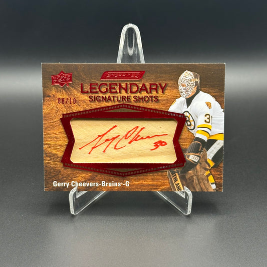 2023-24 UD Engrained GERRY CHEEVERS #LSS-GC Legendary Signature Shots 08/10