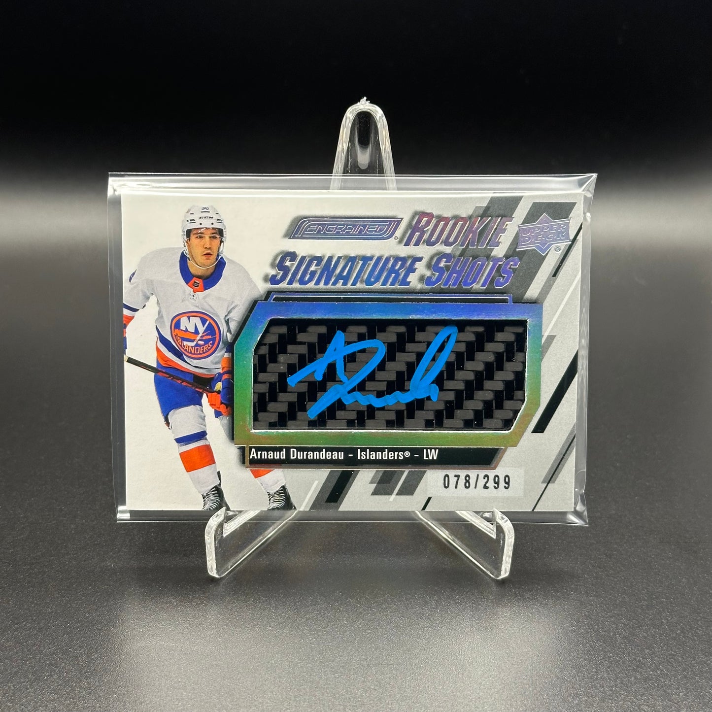 2023-24 Upper Deck Engrained ARNAUD DURANDEAU #RSS-AD Rookie Signature Shots Silver Stick RC /299 Auto