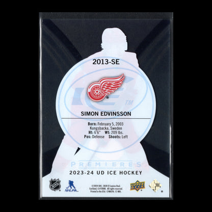 2023-24 Upper Deck Ice SIMON EDVINSSON #2013-SE 2013-14 Ice Premieres Retro RC /149