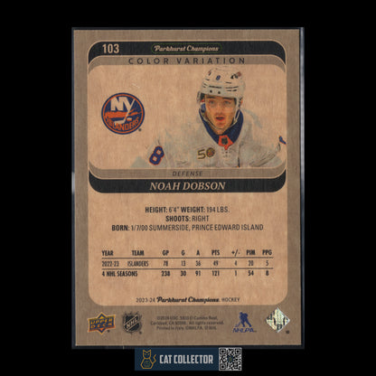 2023-24 Upper Deck Parkhurst NOAH DOBSON #103 Color Variation