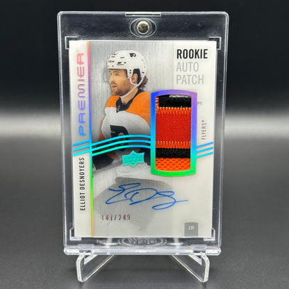 2023-24 Upper Deck Premier ELLIOT DESNOYERS #AR-ED Rookie Auto Patch RC /249