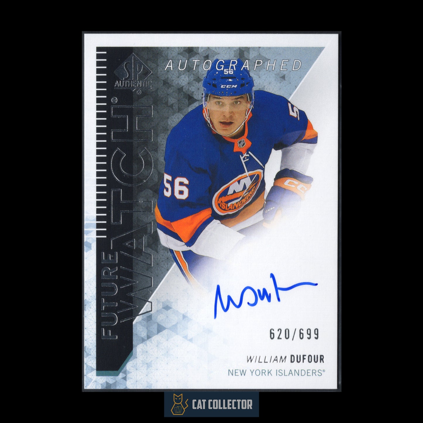 2023-24 UD SP Authentic WILIAM DUFOUR #RFWA-DU Retro Future Watch Auto RC /699