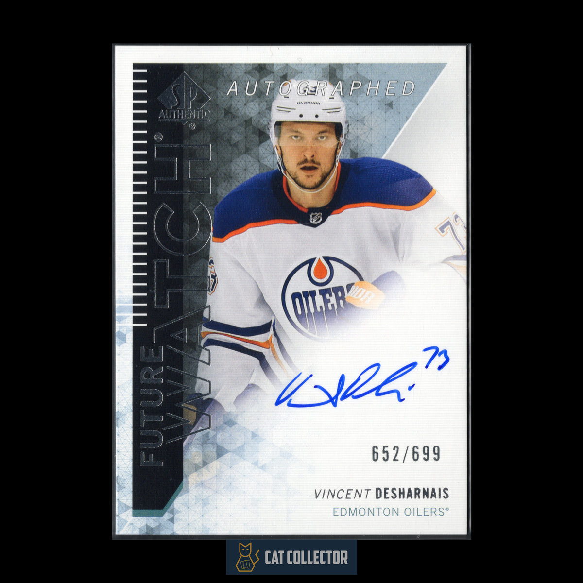 2023-24 UD SP Authentic VINCENT DESHARNAIS #RFWA-VD Retro Future Watch Auto RC /699