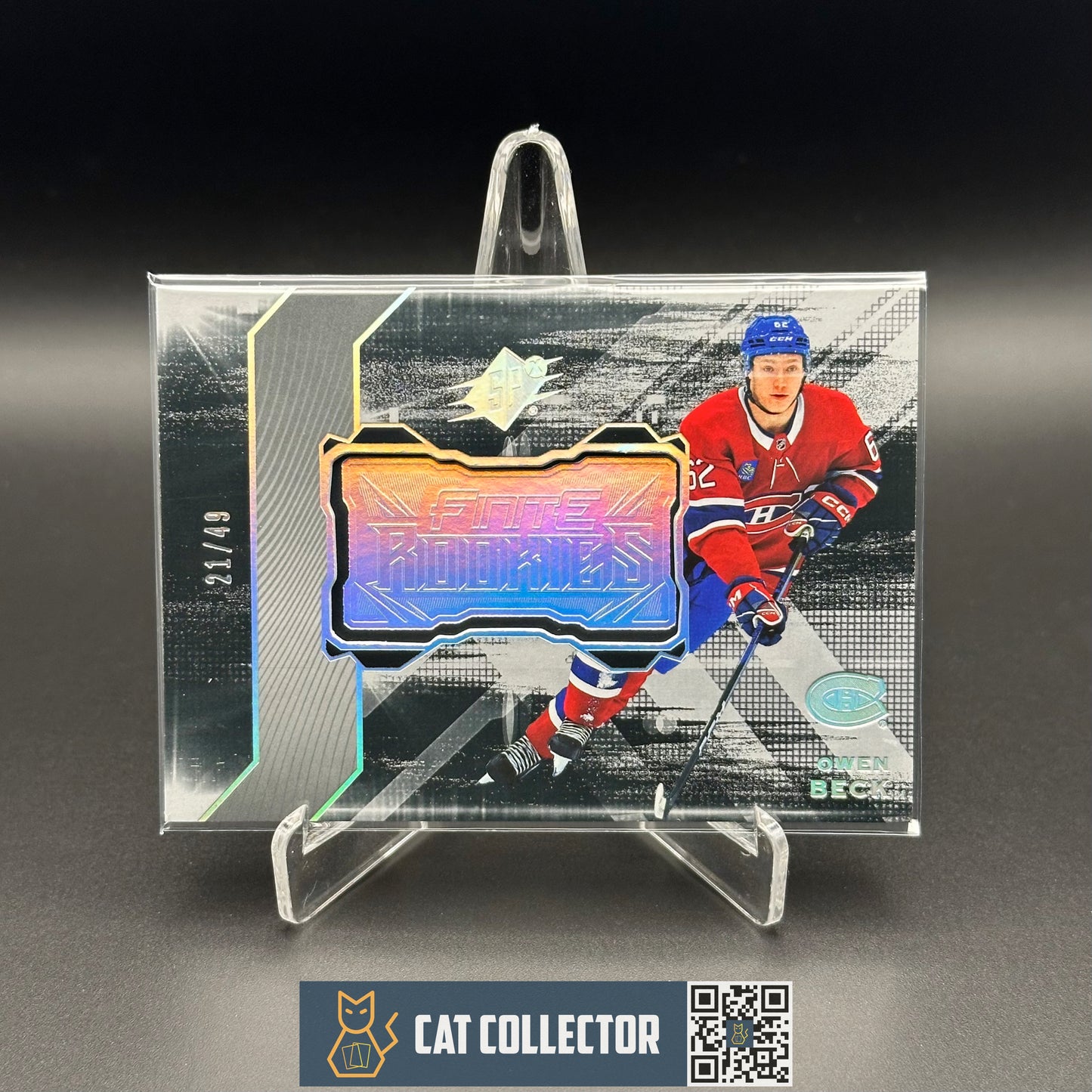 2023-24 Upper Deck SPx OWEN BECK #F-22 Silver Spectrum RC /49