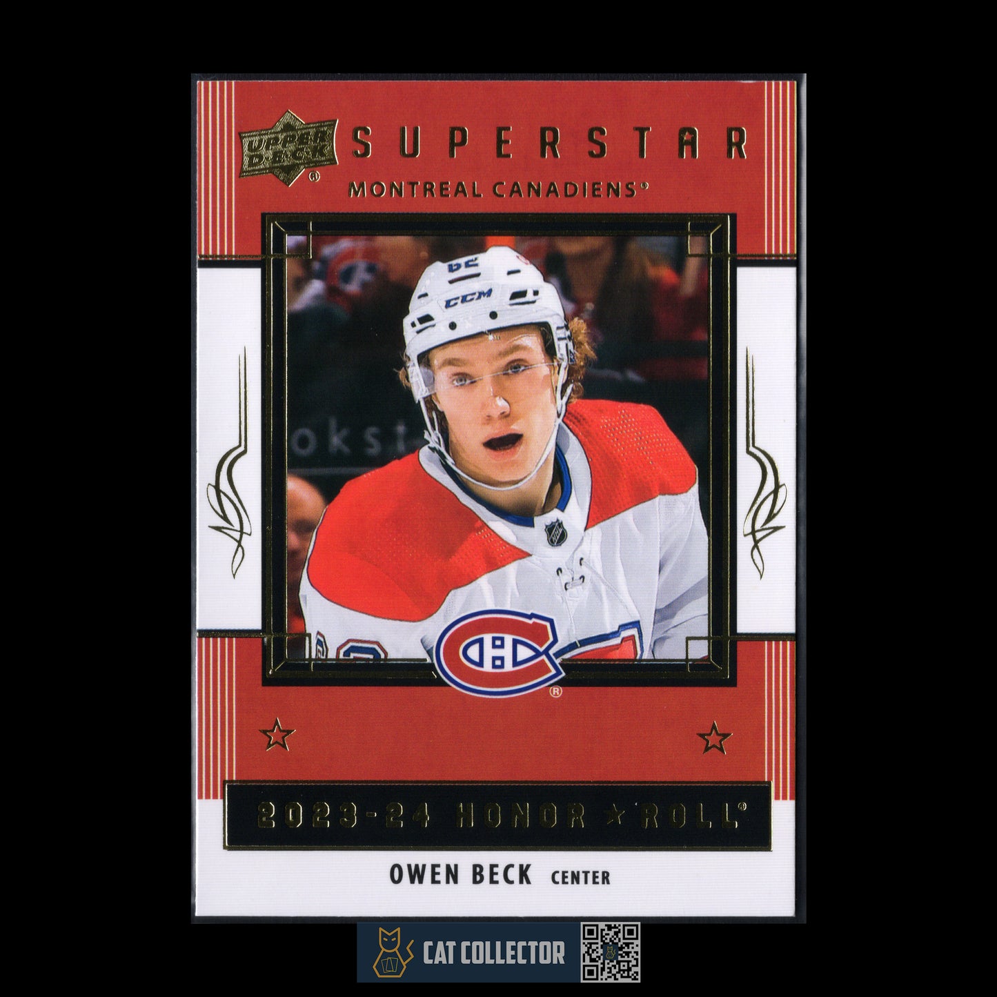 2023-24 Upper Deck Series 2 OWEN BECK #HR57 Superstar Honor Roll RC