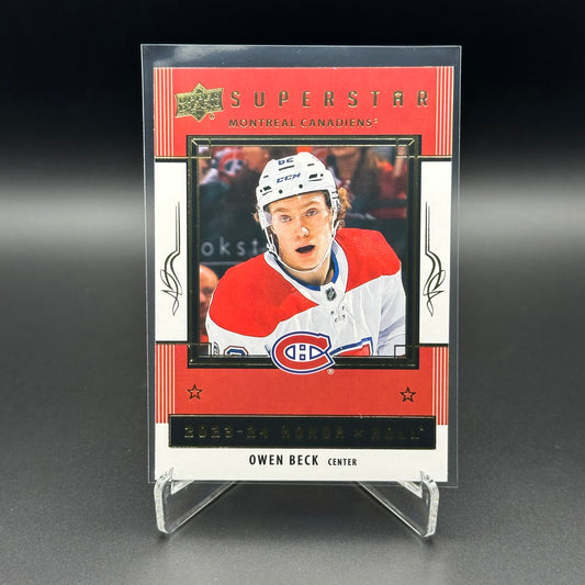2023-24 Upper Deck Series 2 OWEN BECK #HR57 Superstar Honor Roll RC