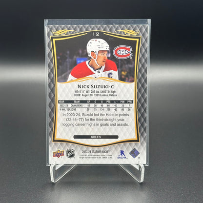 2023-24 Upper Deck Stature NICK SUZUKI #12 Green /375