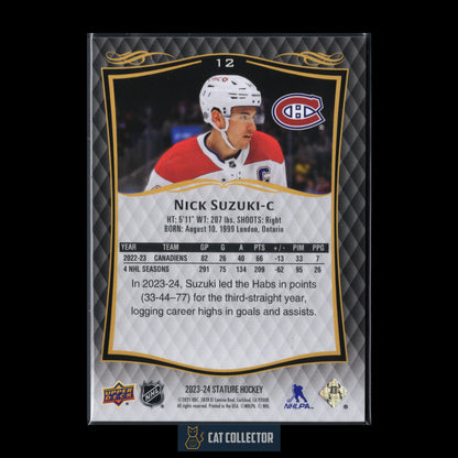 2023-24 Upper Deck Stature NICK SUZUKI #12