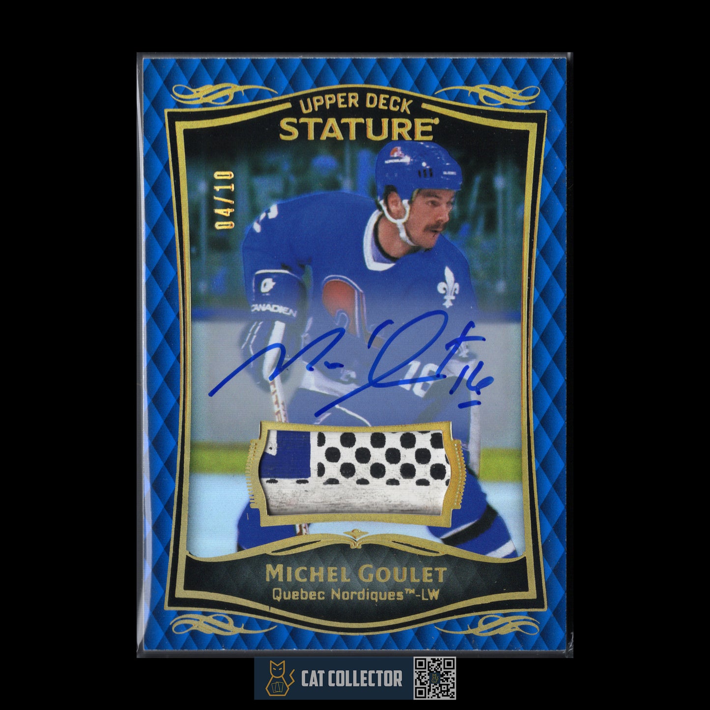 2023-24 Upper Deck Stature MICHEL GOULET #29 Premium Auto Blue /10 Stick
