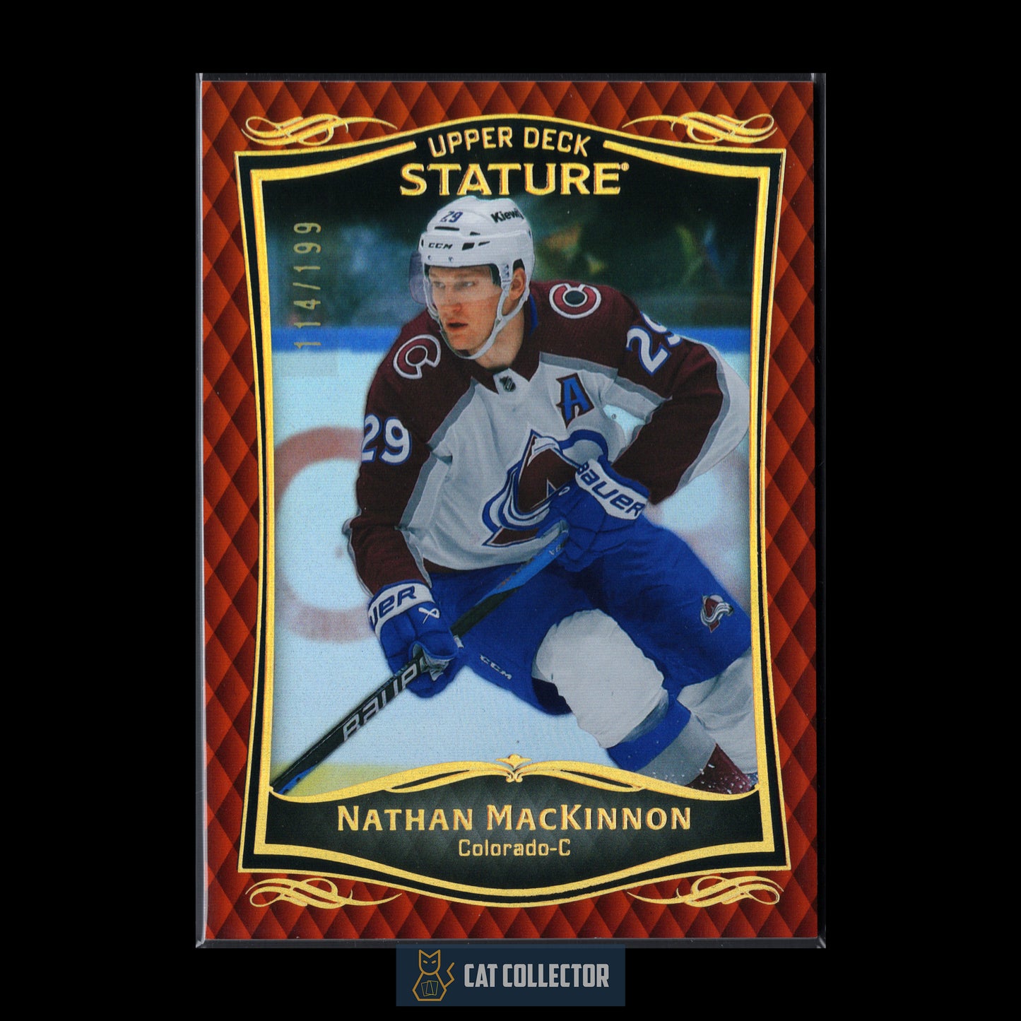 2023-24 Upper Deck Stature NATHAN MACKINNON #5 Orange /199