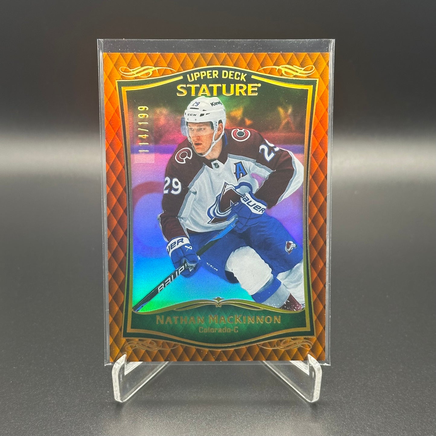 2023-24 Upper Deck Stature NATHAN MACKINNON #5 Orange /199
