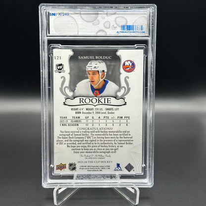 2023-24 Upper Deck The Cup SAMUEL BOLDUC #121 Rookie Auto Patch RC /249