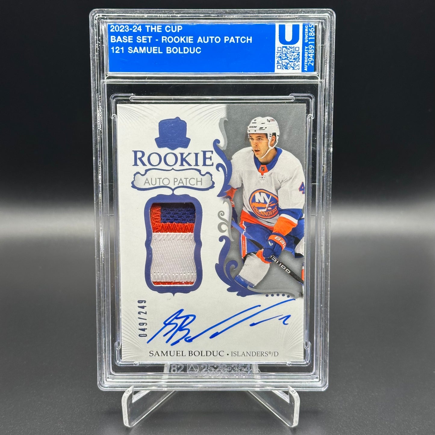 2023-24 Upper Deck The Cup SAMUEL BOLDUC #121 Rookie Auto Patch RC /249