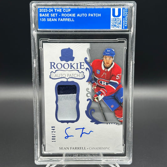 2023-24 Upper Deck The Cup SEAN FARRELL #135 Rookie Auto Patch RC /249