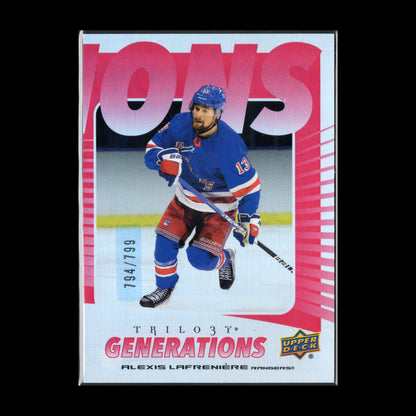 2023-24 Upper Deck Trilogy ALEXIS LAFRENIERE #TG-2C Generations Red /799