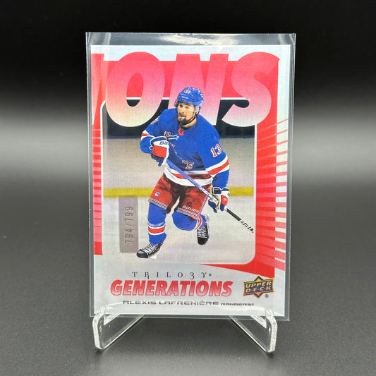 2023-24 Upper Deck Trilogy ALEXIS LAFRENIERE #TG-2C Generations Red /799