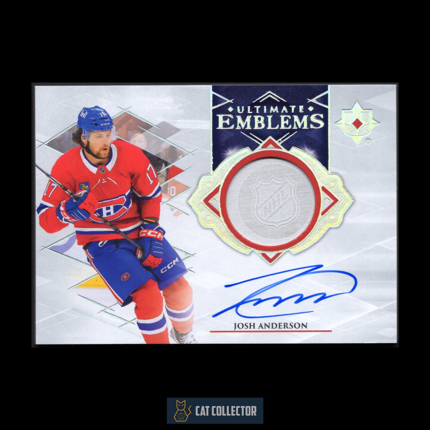 2023-24 Upper Deck Ultimate Collection JOSH ANDERSON #UE-JA Ultimate Emblems Auto