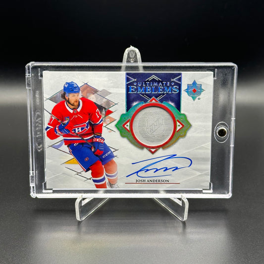 2023-24 Upper Deck Ultimate Collection JOSH ANDERSON #UE-JA Ultimate Emblems Auto