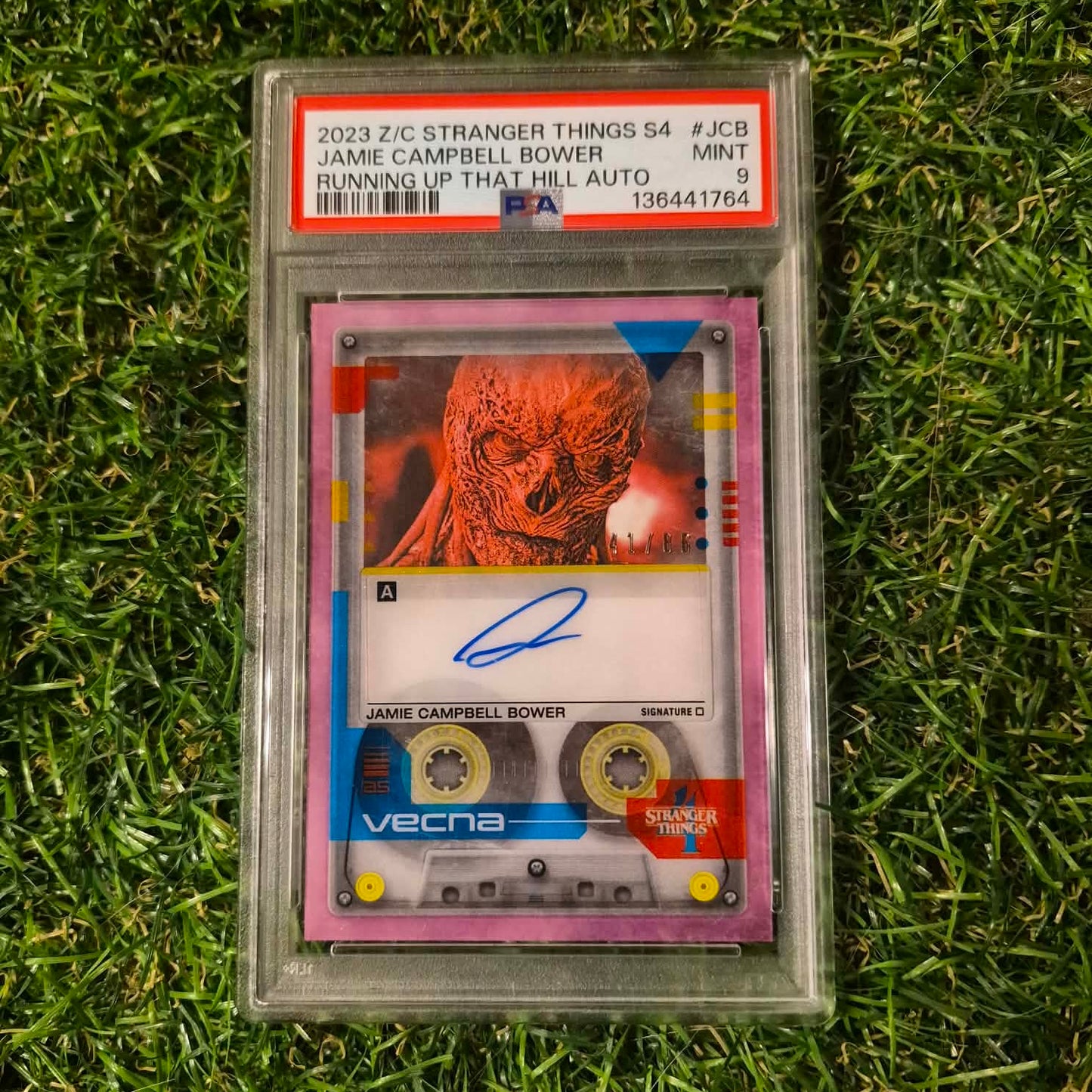 2023 zerocool Stranger Things 4 JAMIE CAMPBELL BOWER #JCB Running up that hill Auto 41/86 PSA 9