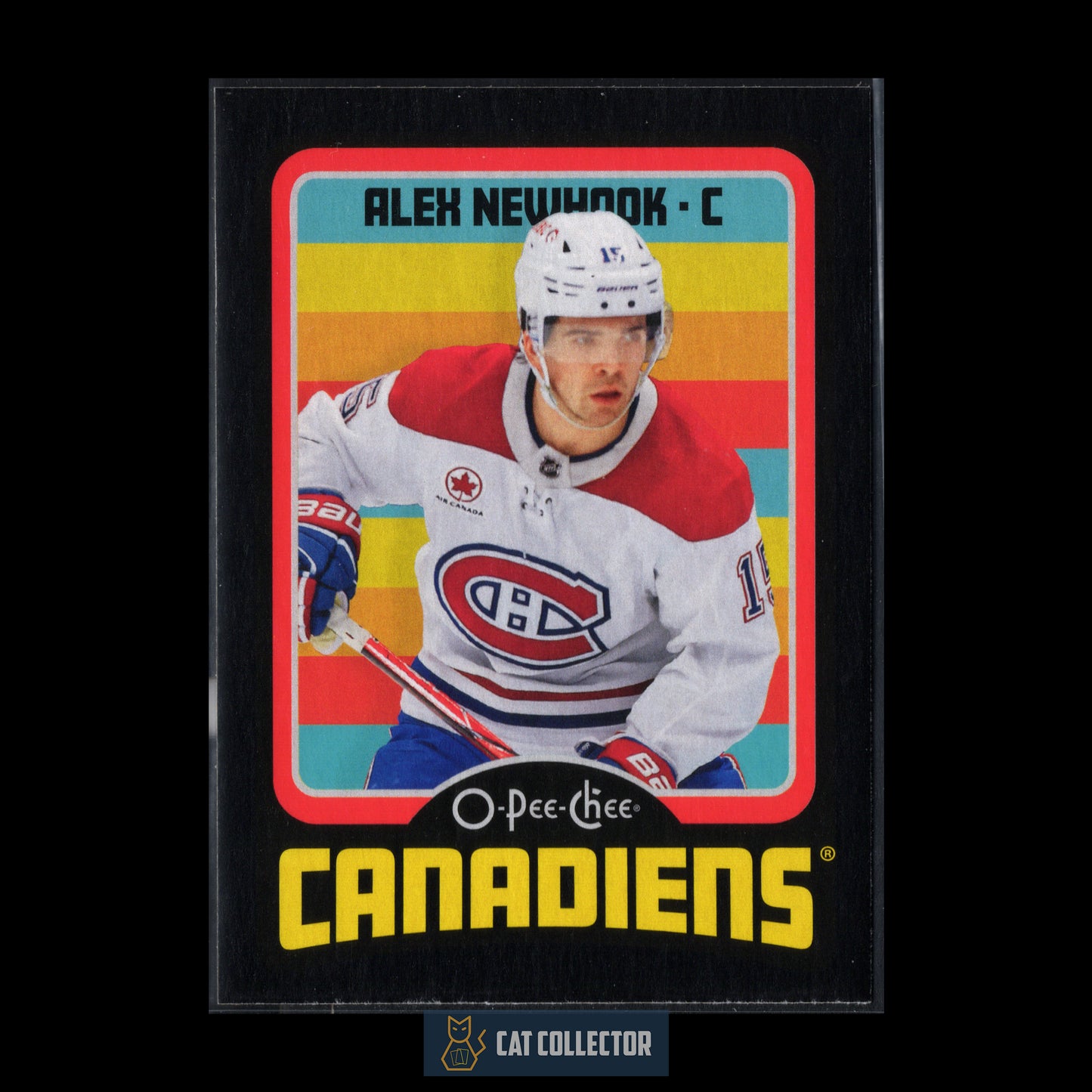 2024-25 O-Pee-Chee Hockey ALEX NEWHOOK #218 Retro black border parallel /100