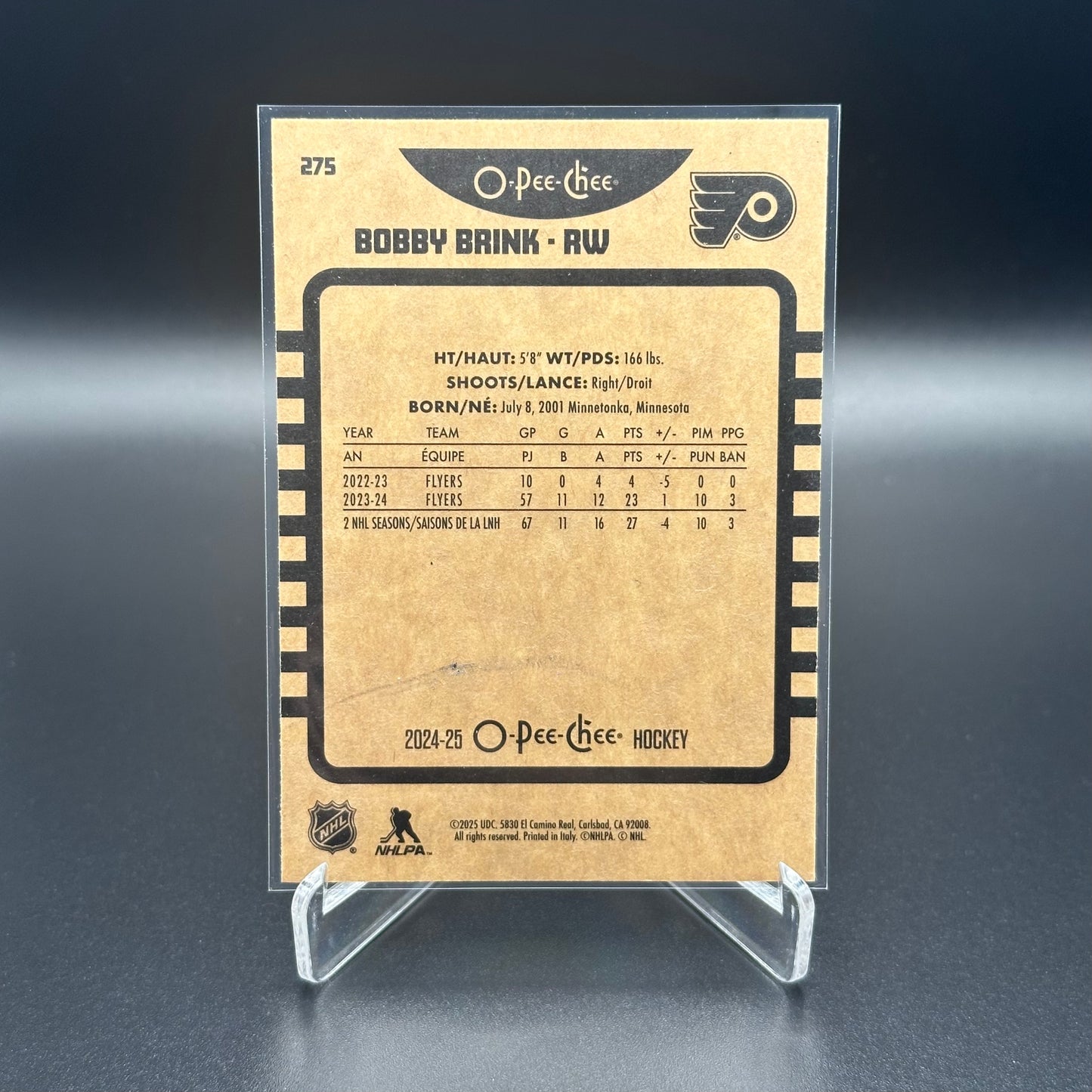 2024-25 O-Pee-Chee Hockey BOBBY BRINK #275 Retro