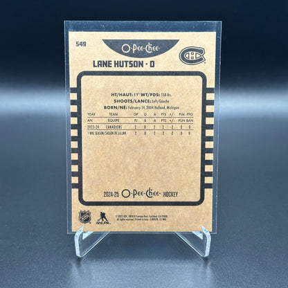 2024-25 O-Pee-Chee Hockey LANE HUTSON #542 Retro Rookie RC