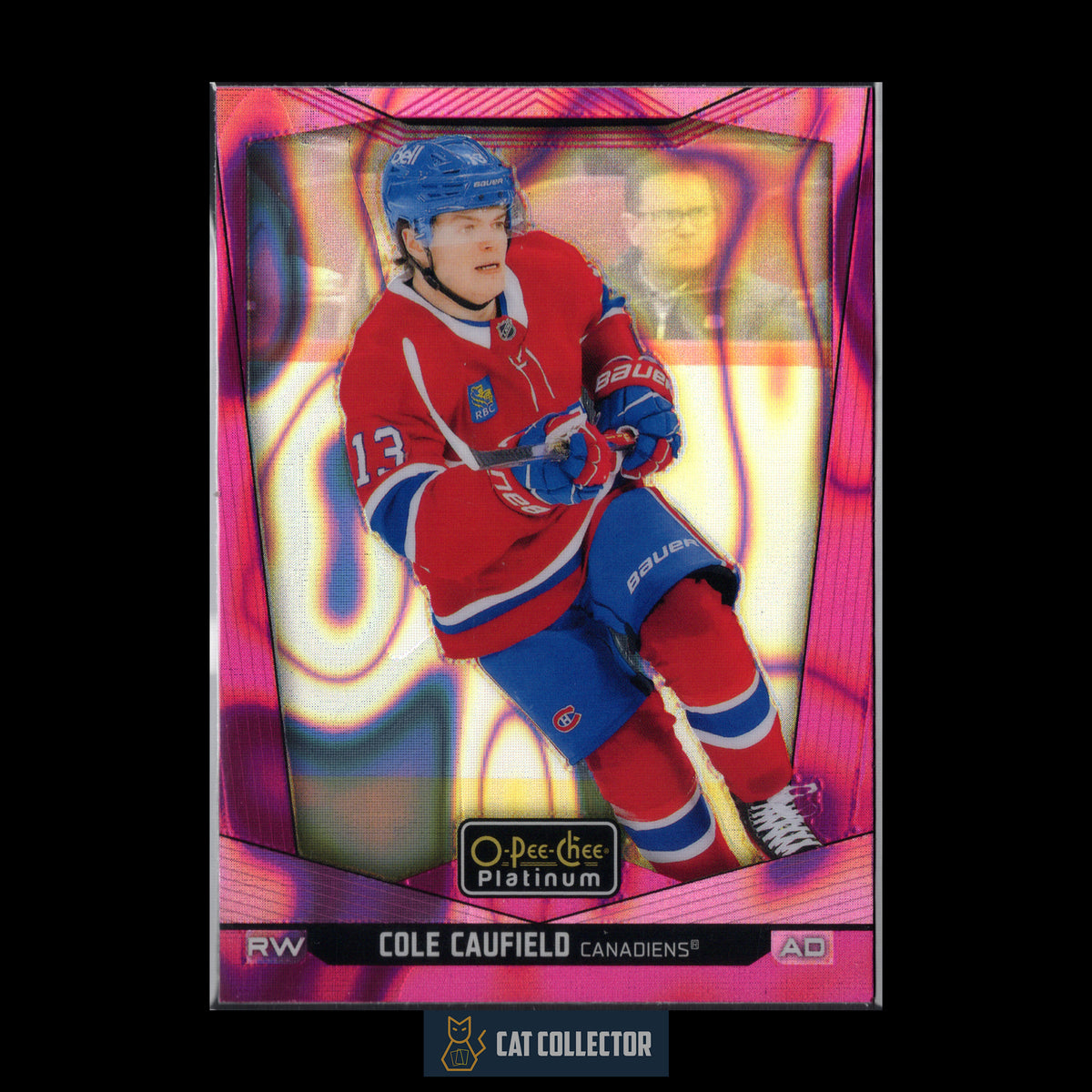 2024-25 O-Pee-Chee Platinum COLE CAUFIELD #11 Pink Magma