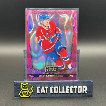 2024-25 O-Pee-Chee Platinum COLE CAUFIELD #11 Pink Magma