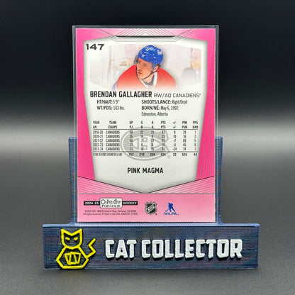 2024-25 O-Pee-Chee Platinum BRENDAN GALLAGHER #147 Pink Magma