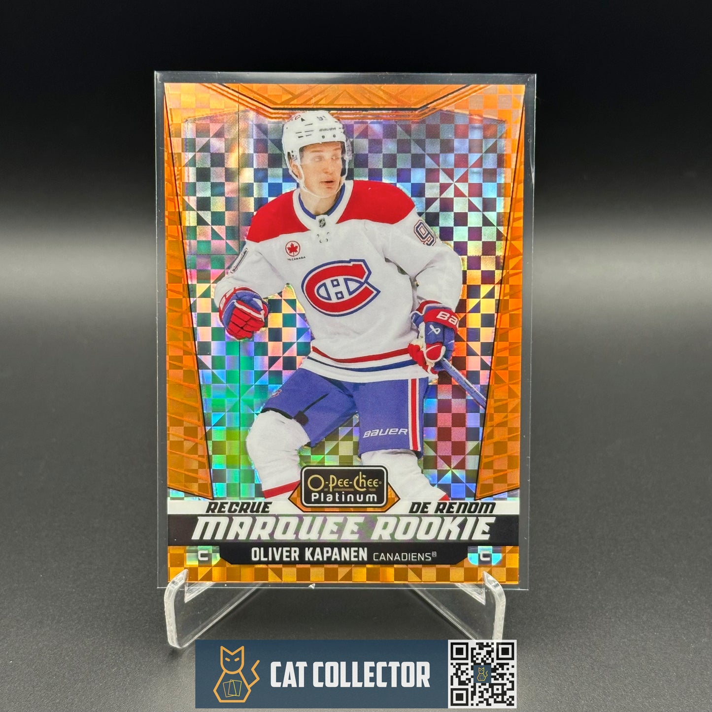2024-25 OPC Platinum OLIVER KAPANEN #280 Marquee Rookie Orange Checkers RC /25