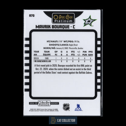 2024-25 O-Pee-Chee Platinum MAVRIK BOURQUE #R70 Retro RC