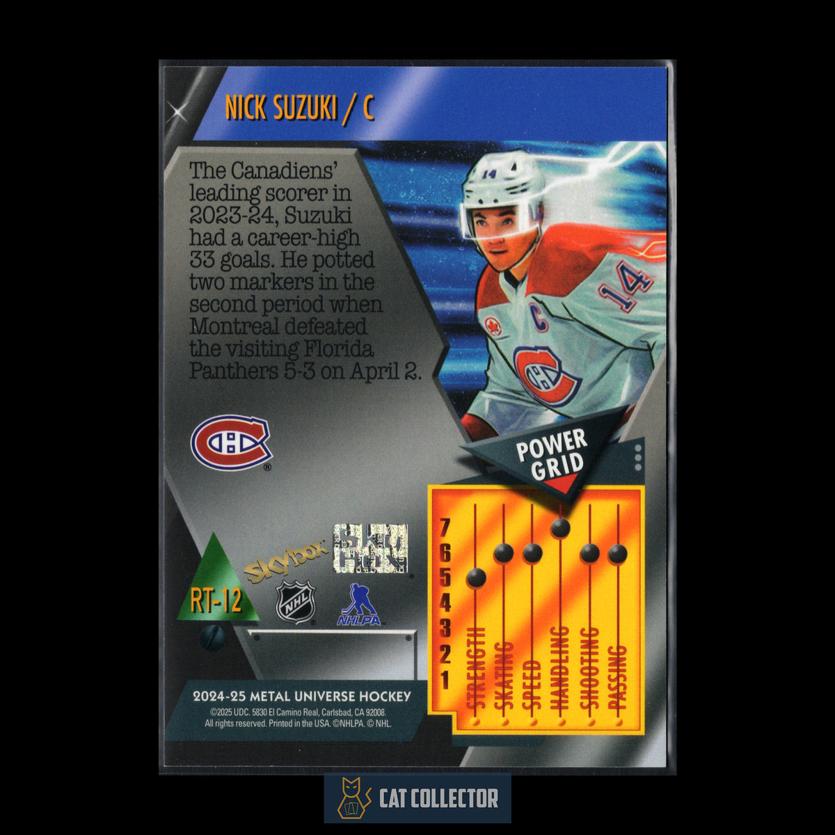 2024-25 SkyBox Metal Universe NICK SUZUKI #RT-12 Power Grid