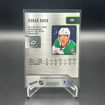 2024-25 SkyBox Metal Universe OSKAR BACK #128 Rookie RC